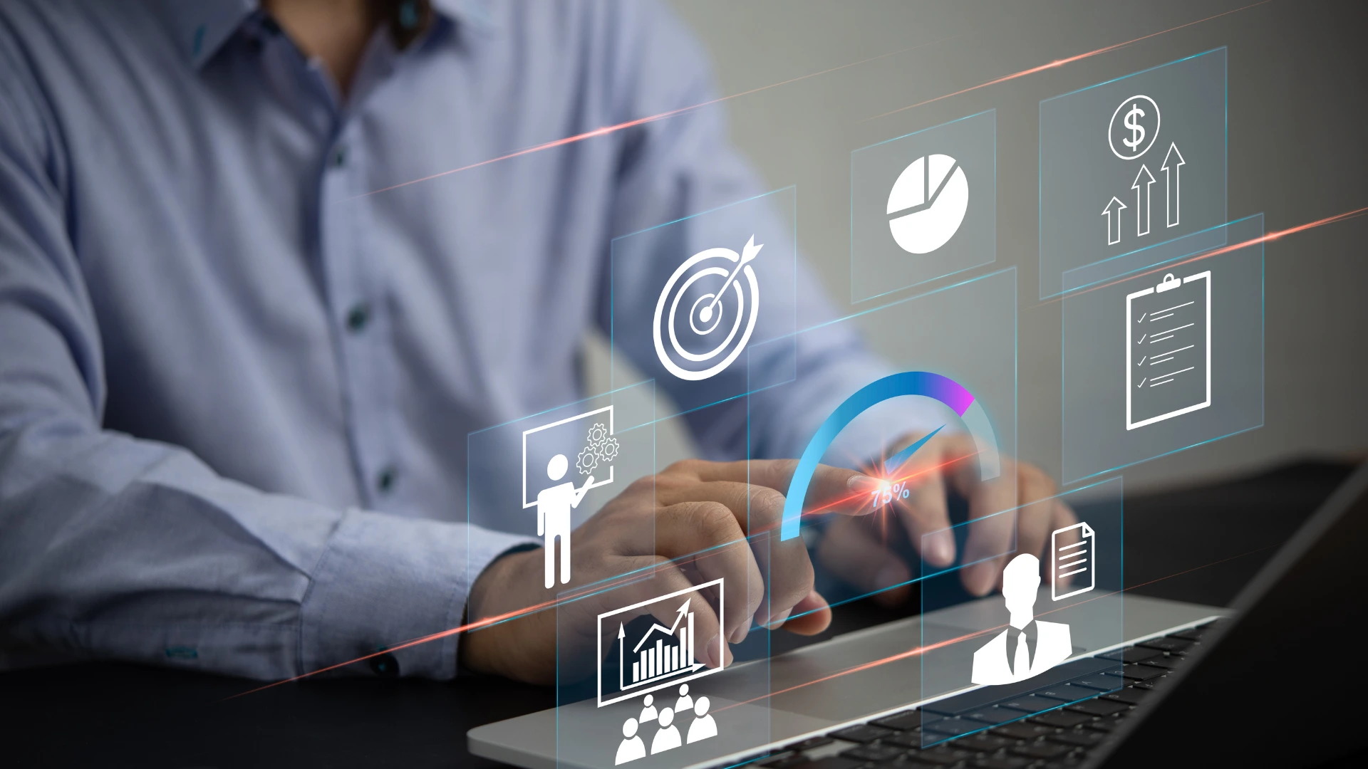 White and Blue Modern Dynamic Marketing Strategy Presentation (4)