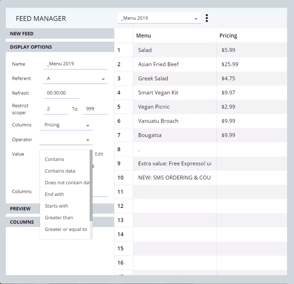 Data Feed Manager