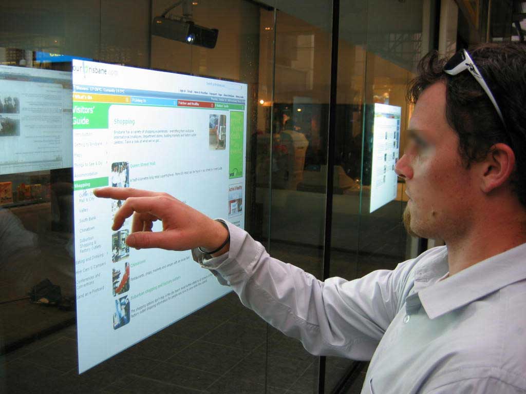 Retail Window Interactive Digital Signage Brisbane