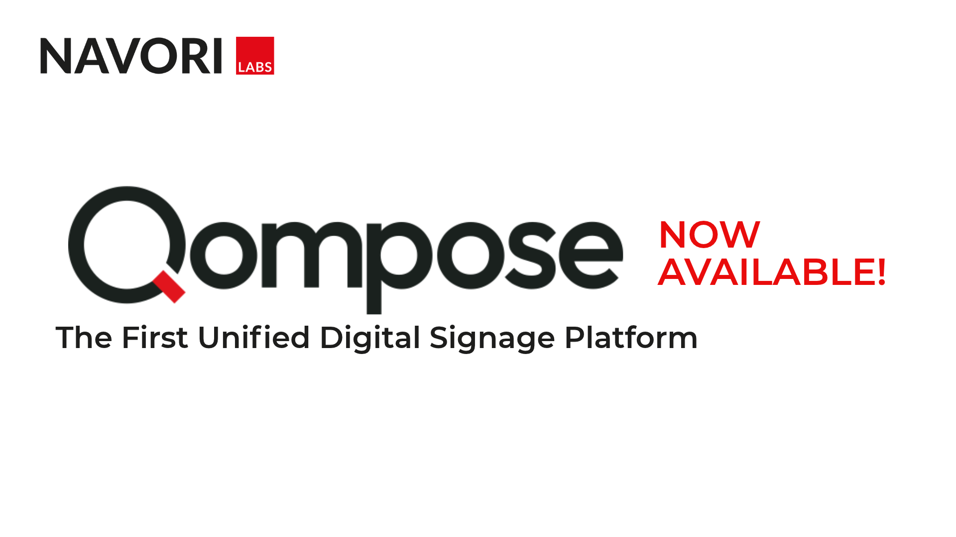 qompose first unified signage platform